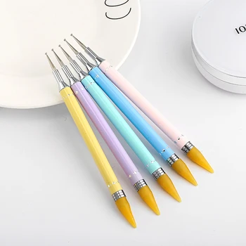 

Nails Diamond Embroidery Double Head Point drill pen Dot Painting Point Pen Nail Art Rhinestone Picker Wax Pencil Crystal Handle