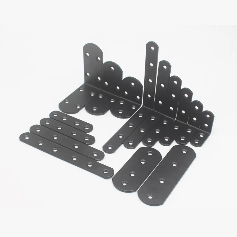 L shape fixed bracket connector Thickened stainless steel laminate support 90 degree right angle black corner code | Обустройство
