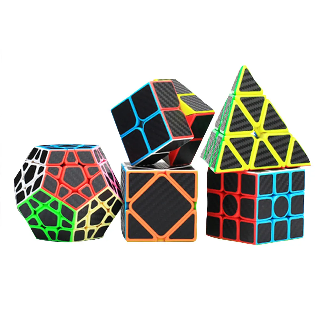 2x2 3x3 детская головоломка-кубик из углеродного волокна наклейка волшебный куб головоломка набор из 5# J