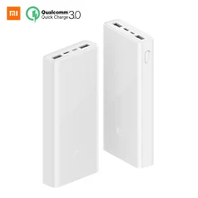 Xiao mi power Bank 20000 мАч 2C Оригинальное портативное зарядное устройство с поддержкой QC3.0 Dual USB mi внешний аккумулятор 20000 для мобильных телефонов