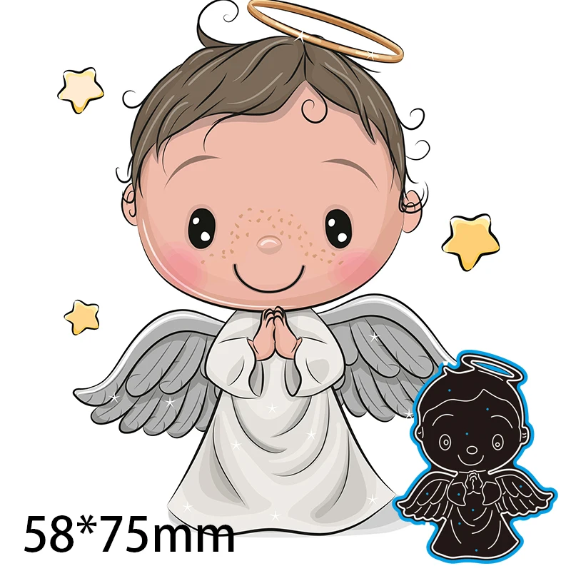 

58*75mm Angel Boy Metal cutting Dies Craft Embossing Scrapbooking paper craft Greeting Card