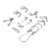 Новое обновление 7 шт./компл. металлической проволоки головоломки волшебный трюк компактная головоломка кольцо игрушки IQ Тесты забавная игра ума Портативный логическая игра головоломка