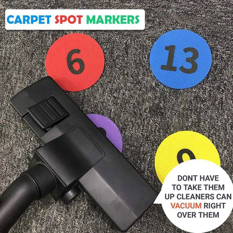 24PCS 4Inch Portable Carpet Sign Markers Sitting Dots Floor Spots With Numbers For Classroom Preschool Kindergarten Supplies