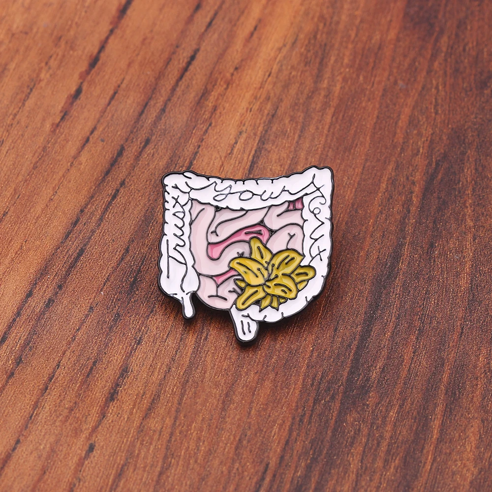 

New Intestinal Brooch Digestive Needle Medical Bio Jewelry Souvenir Art Badge Doctor Nurse Medical Intern Gift