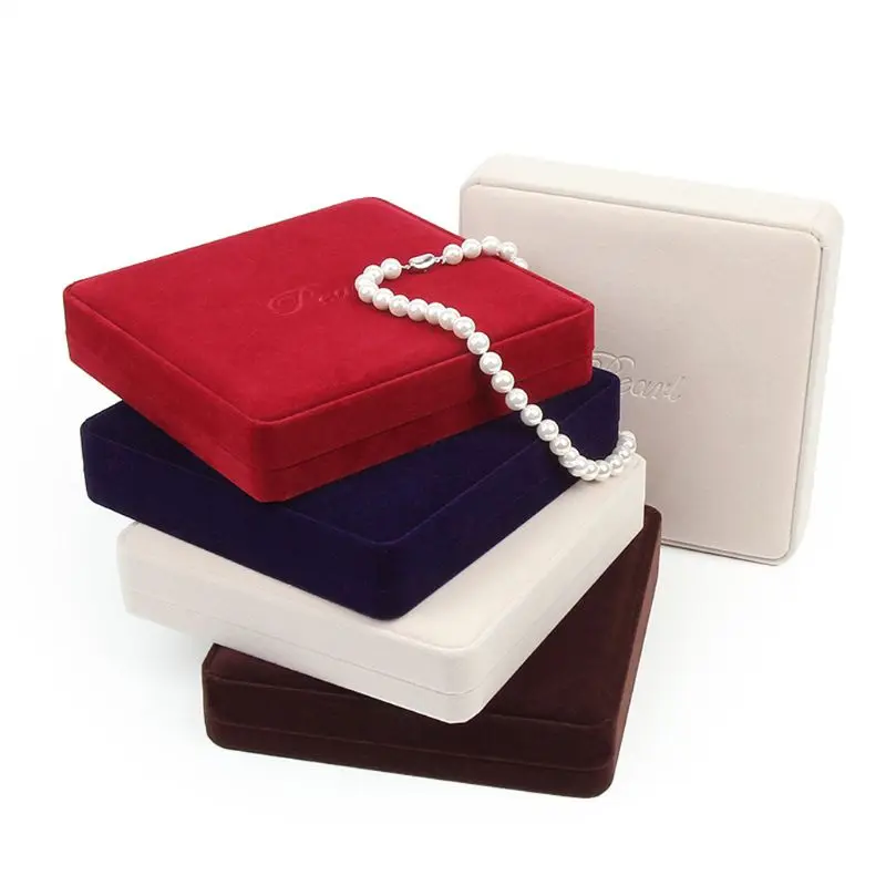 Бархатная коробка для ювелирных изделий, ожерелье, чехол для демонстрации подарков, держатель для хранения свадебных ювелирных изделий