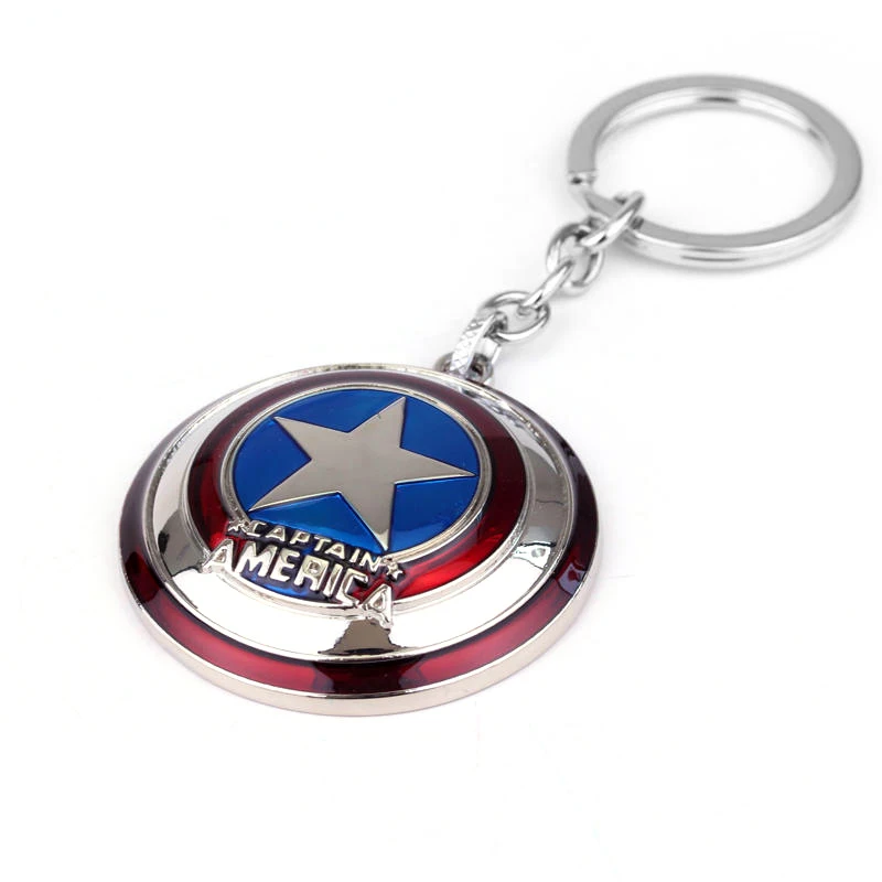 Porte-clés Keychain GOLD Marvel Stereoscopic 3D Captain America Shield 