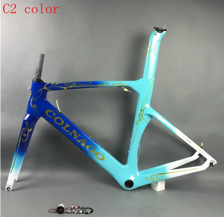 Colnago концепция углеродная велосипедная дорога велосипед для рамы T1000 набор углеродных велосипедов подарки BB386(XDB DPD доступна - Цвет: C2 color