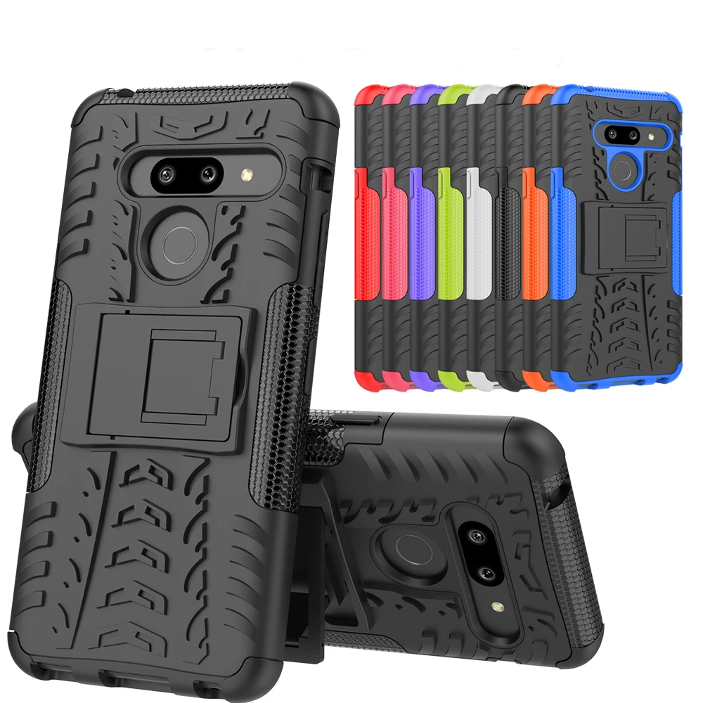 Роскошный защитный чехол для LG G8 ThinQ Мягкий Силиконовый ТПУ + Жесткий ПК задняя