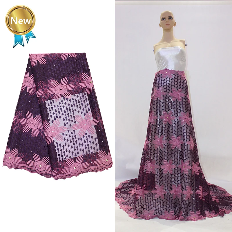Bestway Lace New Nigerian Fabric 2020 High Quality African Women Evening Dress Diamond Embroidery French Tulle | Дом и сад