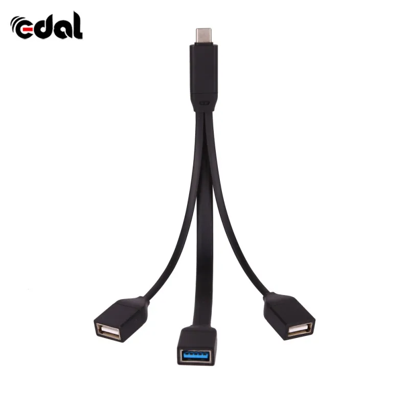 USB 3,1 type C штекер к 3 USB 3,0 2,0 Женский сплиттер Соединительный Кабель-адаптер концентратор