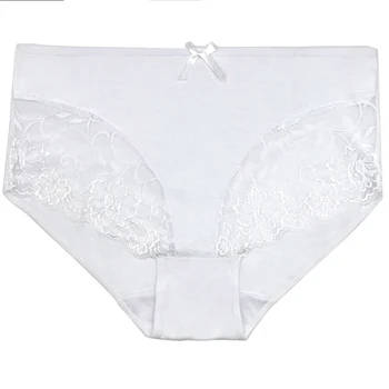 

1-6pcs/lot Wholesale High-Rise Solid Color Women Plus Size 2XL 3XL 4XL Cotton Briefs Panties 89187