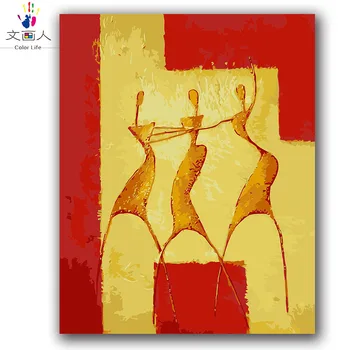 

diy paintings by numbers "Three wowen dancing" Picasso's abstract figures pictures paints by numbers with colors artwork framed
