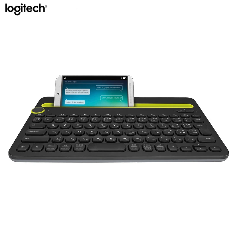 Logitech K480 мульти-устройства Bluetooth клавиатура ультра-тонкая Портативный телефона Pad держатель Мини клавиатура Windows MacOS для iOS и Android