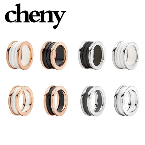 Cheny fit bulgaria, кольца из стерлингового серебра 925 пробы, дизайн cion, двухстороннее Черное и белое коктейльное Брендовое кольцо, модное ювелирное изделие для женщин