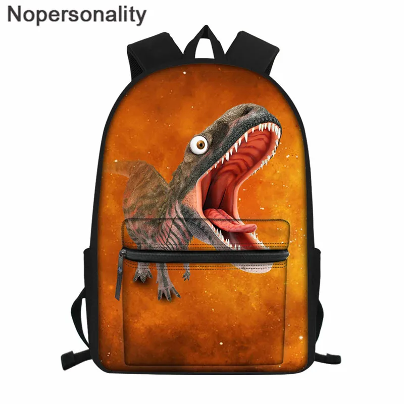 CC5498Z58 Nopersonality крутой рюкзак для мальчиков 3D Динозавры T-rex мужской рюкзак большой размер сумки для средней школы Mochila подростковый рюкзак - Цвет: CC5498Z58