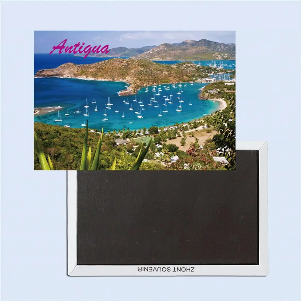 Antigua Caribbean Tourist Souvenir Rigid Hard Magic fridge Magnets Phots 26322 | Дом и сад