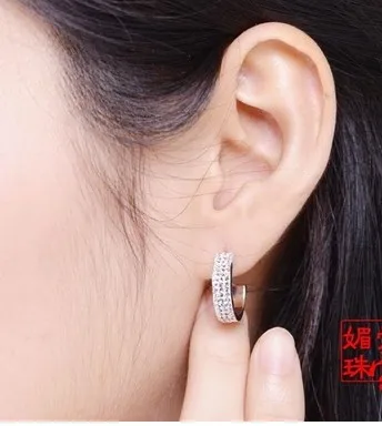 Настоящие 925 серебряные серьги для женщин круглые серьги круг