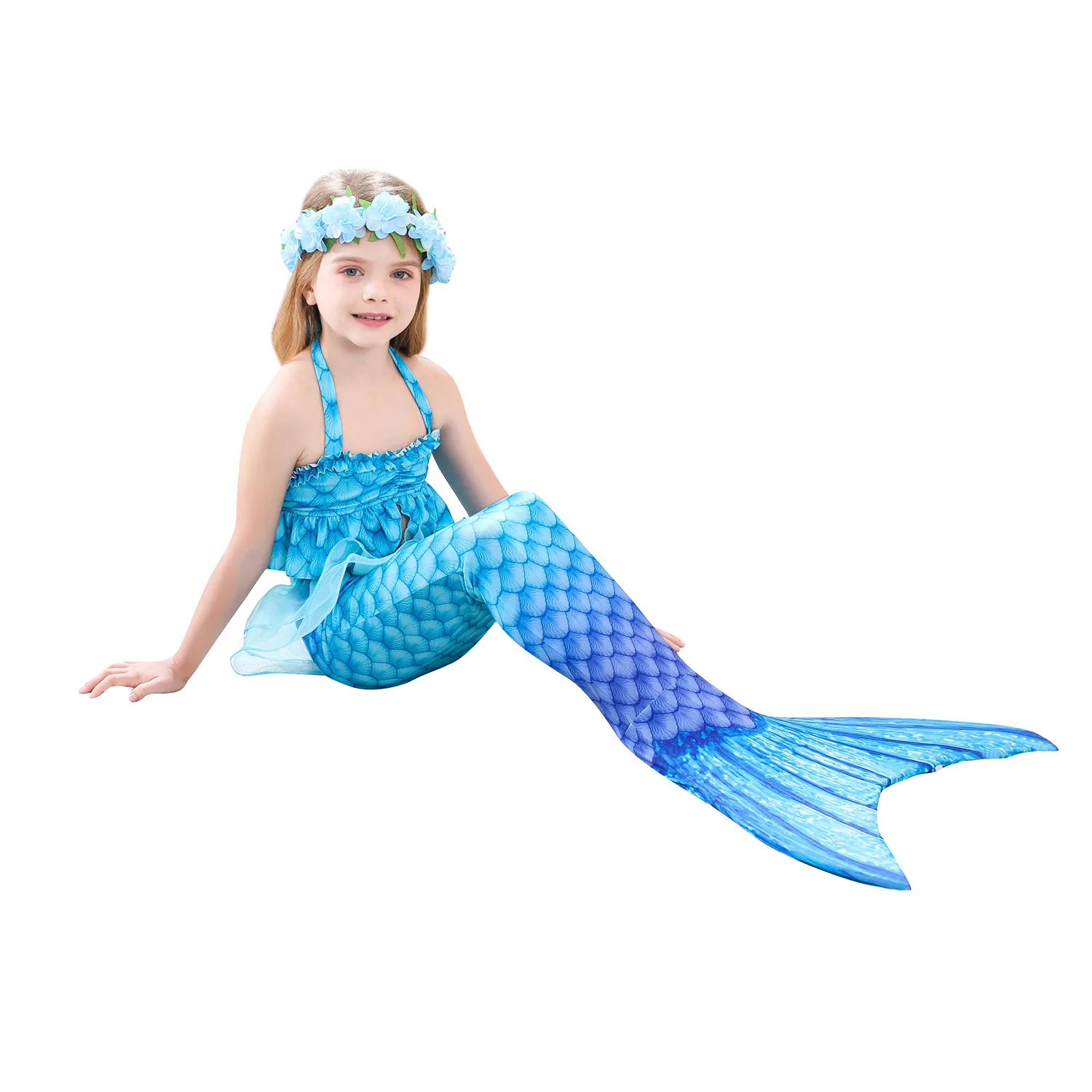 elvira costume Haojxuanyu Children Mermaid Swimwear Girls Pink Blue Bikini Set Kids Swimsuit Cosplay Mermaid Tail Costume for Swimming morticia addams dress