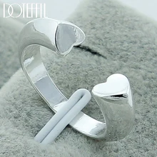 Retro Heart To Heart Ring True European Brand Of Charm Is Compatible With 925 Sterling Silver Rings Jewelry Woman
