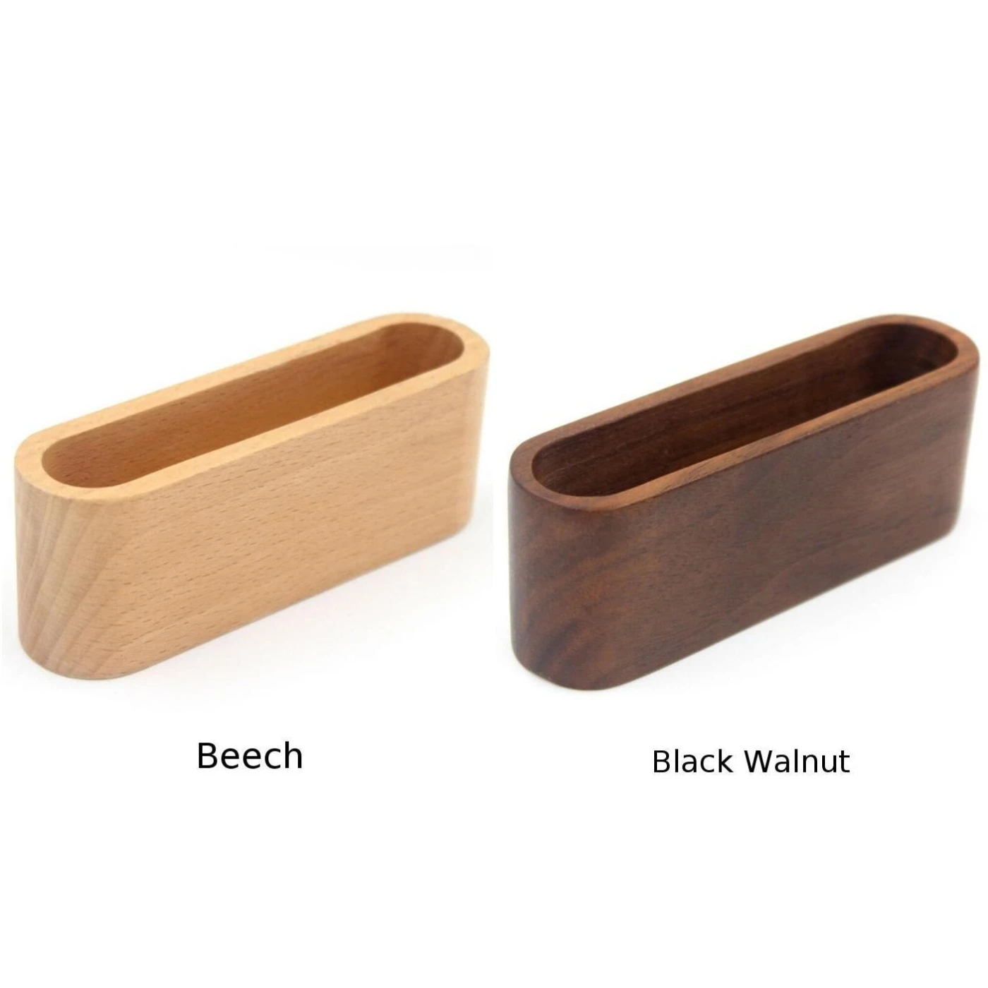 Business Card Holder Container Display Device Wooden Desk Storage Rack Organizer Light Wood Color/ Dark Wood Color