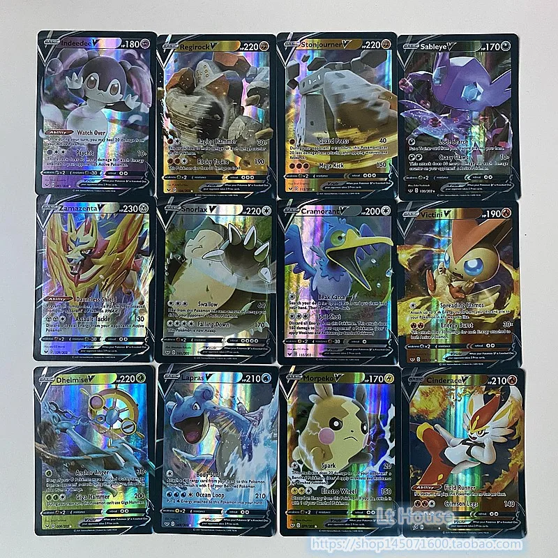 Pokemon Cartões Anime Figuras Pikachu V Max Gx Ex Greninja Lucario