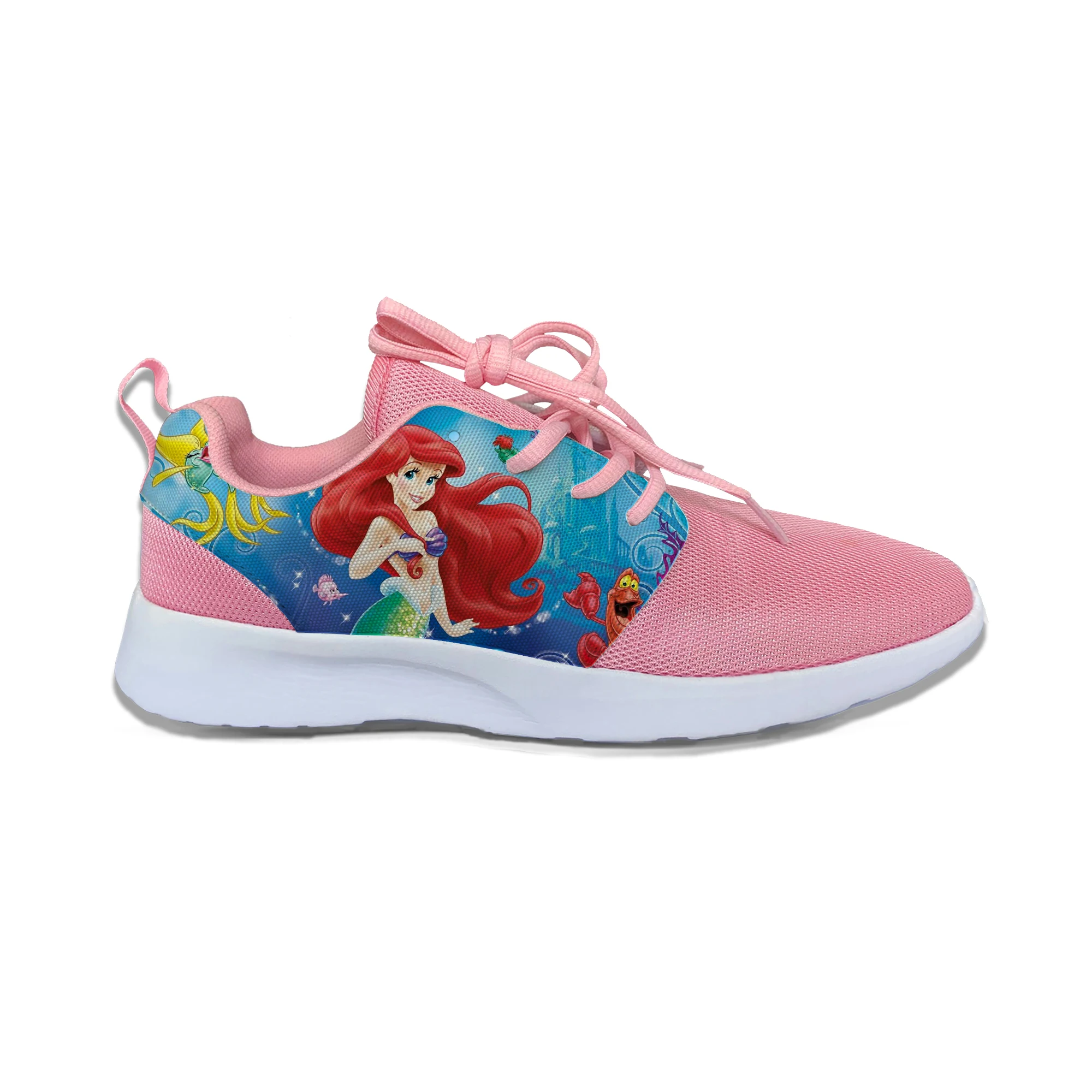 Fairy Ariel Hot Cartoon Fashion Kids Sport Running Shoes Cute Novelty Breathable Lightweight Casual Sneakers Girls Children