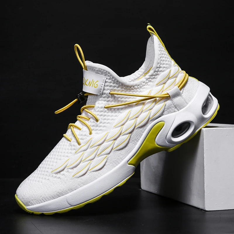 Мужские спортивные туфли дышащие на воздушной подушке плоская подошва