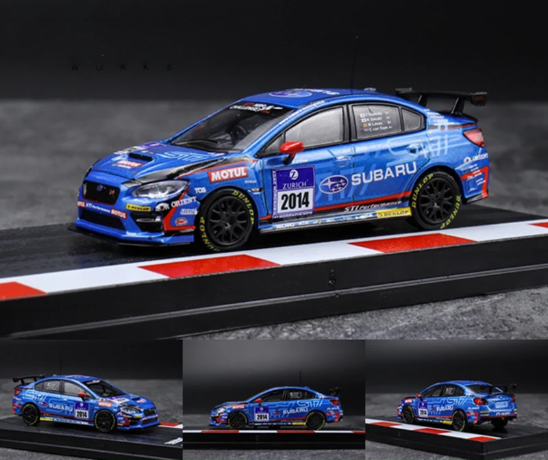 

1:64 scale car model Diecast Metal Alloy Vehicle racing WRX STI Miniature scene for desk Collection Gift