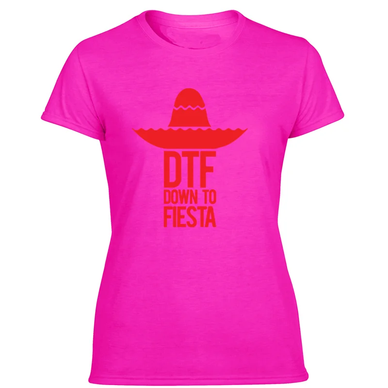 Смешная Базовая футболка dtf down to fiesta Мужская футболка против морщин с коротким рукавом размера плюс 3xl 4xl 5xl хип-хоп