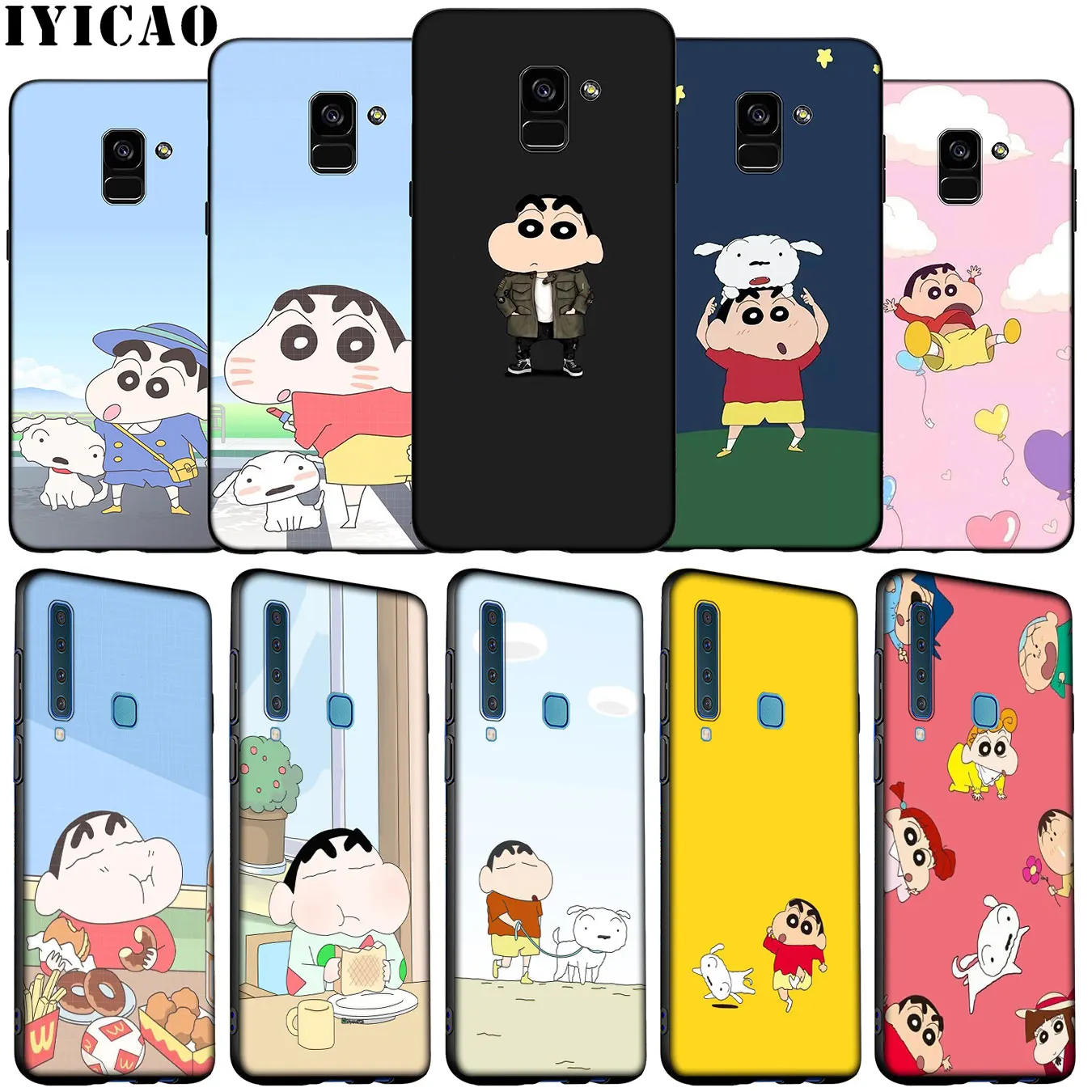 Мягкий силиконовый чехол для телефона аниме crayou shin chan Samsung Galaxy A6 A9 A8 A7 2018 A3 A5 2016 2017