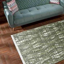 Ковер из мериносовой шерсти 160x230 ≥nvista NF631 040 зеленый белый