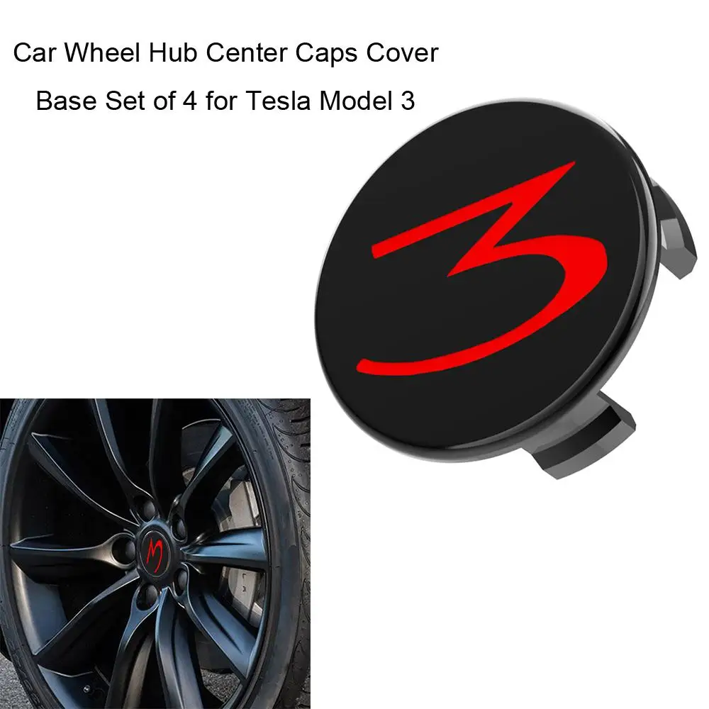 4 шт./компл. аксессуары для автомобиля колпачки ступицы колеса Крышка Tesla Model