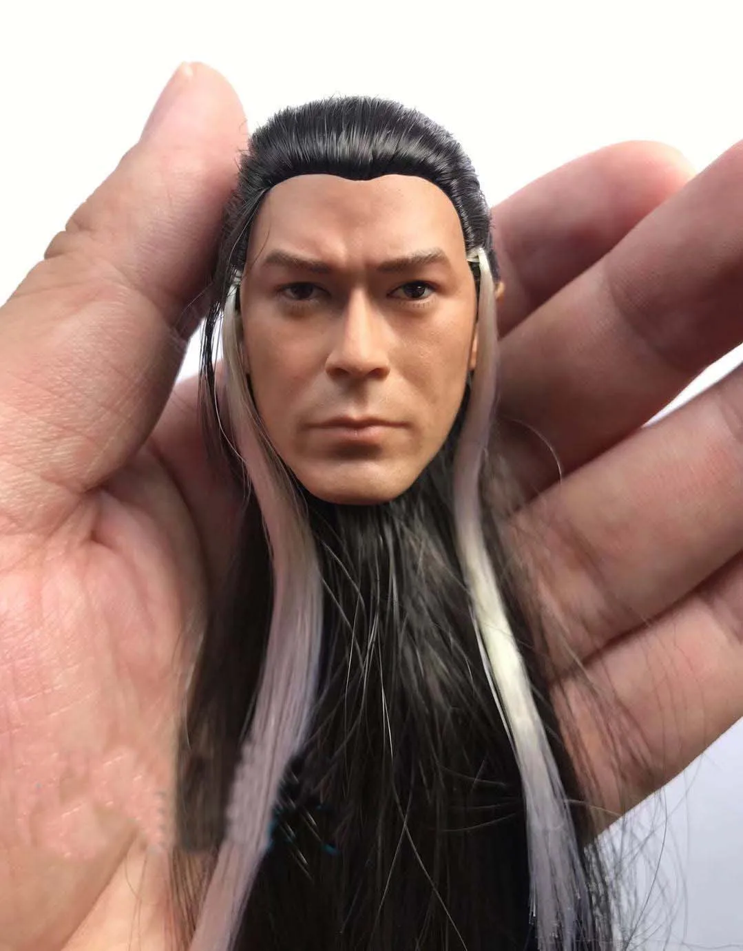Голова Yangguo Sculpt в масштабе 1/6 модель головы Луиса КОО с длинными натуральными