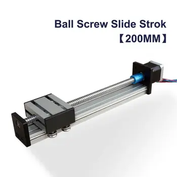 

Ball Screw Linear Rail Slide Stage 200mm Table with 42 Stepper Motor Damper CNC