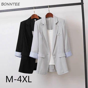 

Blazers Womens Spring Summer Patchwork Plus Size M-4XL Minimalist Elegant Trendy 2020 Fashion Pockets Comfortable Leisure New