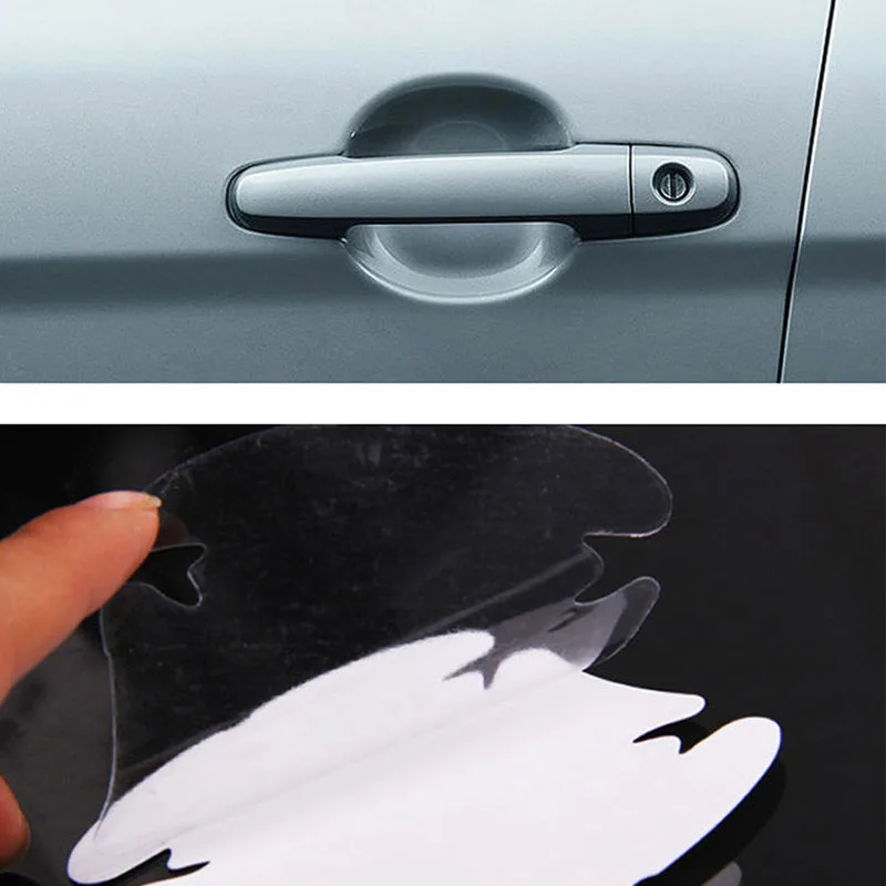 Fiber Vinyl Car Door Handle Protective Film Film Transparent 8.5cm X 9.5cm  Guard Invisible Protector Sheet 8pcs - AliExpress