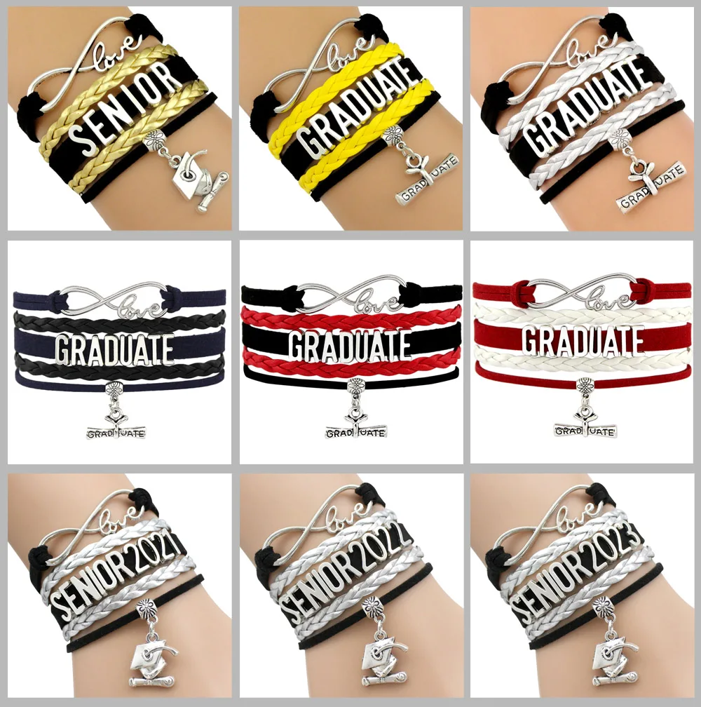 Charm for Pandora Graduation Class of 2022 2023 2024 Charm Bracelet  Necklace Keychain With Hat Diploma Charm 