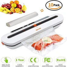 Пищевая вакуумная упаковочная машина с 10 шт пакеты бесплатно вакуумная закаточная машина для пищевых продуктов вакуумный упаковщик