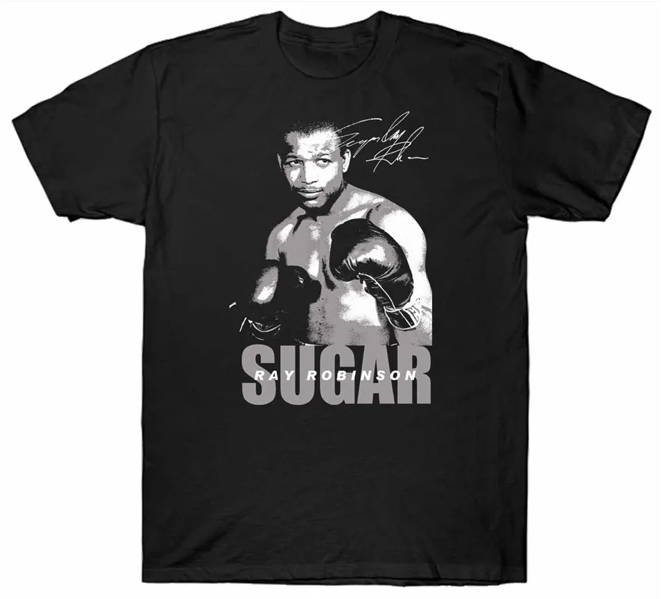 Sugar Ray Robinson футболка боксер боксерские перчатки Модный классический стиль |