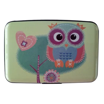 

Aluminum Business ID Credit Card Holders Stainless Iron Men Women Metal Bank Cards Case Boxes Owl Style cards