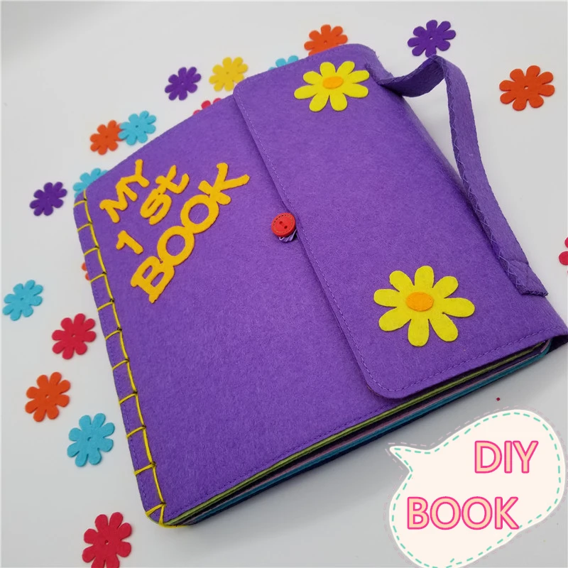 

My First Book Non-woven Fabric Bee Cover Handmade Montessori Kid's Early Education Book Mom Sewing Felt Quiet Books Craft Kits
