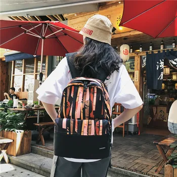 

Fashion Backpack Bucket Shoulder-Bag Snake-Pattern American-Style Women European New