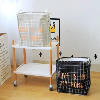 

New 25*25*40cm Nordic Laundry Basket Clothes Storage Bag Closet Organizer Box Pouches Housekeeping Container Organizers