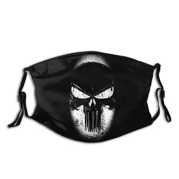

The Punisher Skull Reusable Mouth Face Mask Printed Super Hero Anti Haze Protection Cover Respirator with Filters