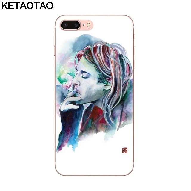 KETAOTAO Курт Кобейн, Нирвана рок-группы чехол для телефона s для iPhone 6 7 8 Plus X XS XR 11 Pro Чехол кристально чистый мягкий TPU чехол s - Цвет: Коричневый