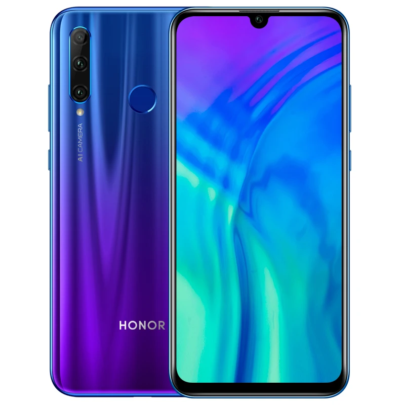 Глобальный Honor 20i мобильный телефон 6,2" 6 ГБ Оперативная память 64/128 ГБ Встроенная память Kirin 710 Octa ядро Octa core 20MP Камера Android 9,0 смартфон