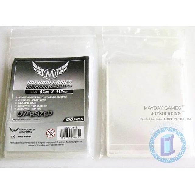 100 Sleeves Board Games MAYDAY Card Game Sleeve Protector protective clear cards sleeves 7116 x 100