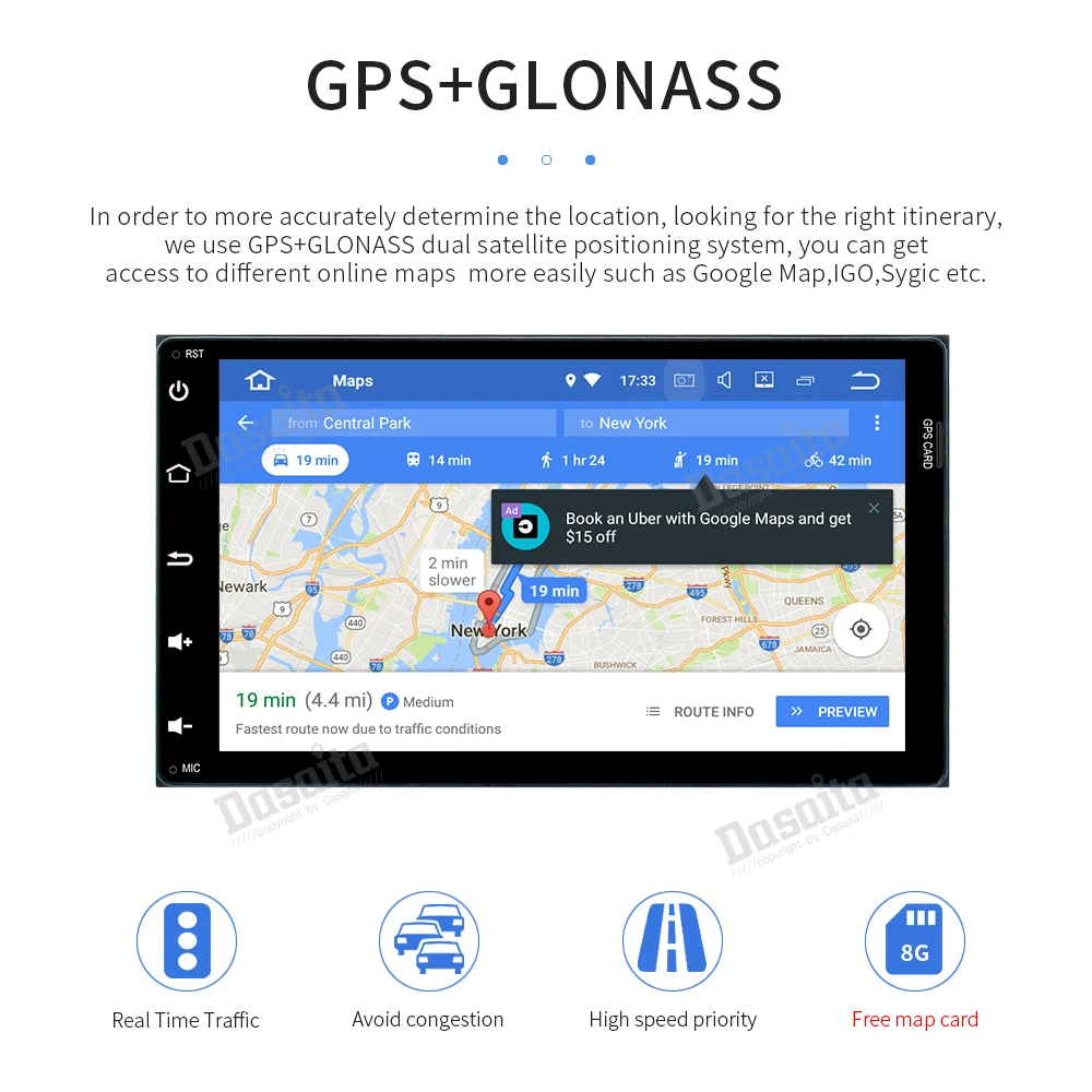 Top 2 din Android 9.0 car radio for Toyota Corolla Auris Fortuner 2017 with 9" display Octa Core 4G + 32G ROM GPS navigator 16