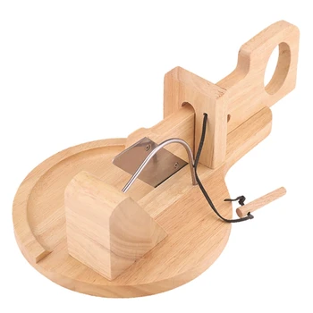 

Sausage Cutter-Rustic Wooden Design and Stainless Steel Blade for Slicing and Chopping Aromas, More Dried Meats
