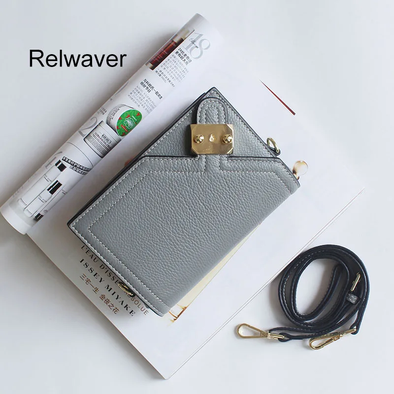 

Women bag genuine leather flap mini cow leather shoulder bag brief design crossbody irregular face grey blue chic messenger bags